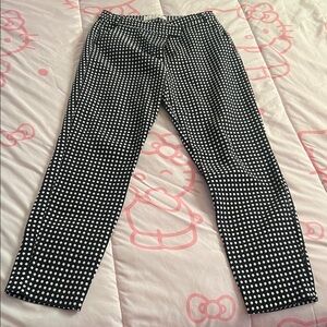 Abercrombie & Fitch Black and White Polka Dot Pants size 4